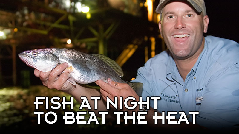 Wait until the sun goes down, and you’ll find the speckled trout fishing heats up as the temperature cools down.