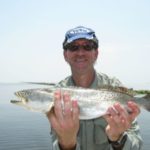 Sal Scurria III with a nice trout caught at the rocks. O
