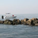 This is Glenn Sanchez’s favorite time to fish the long rocks at the end of the MRGO.