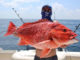 Andrew Duval, 17, of Patterson with a red snapper caught 120 miles into the Gulf from Berwick.