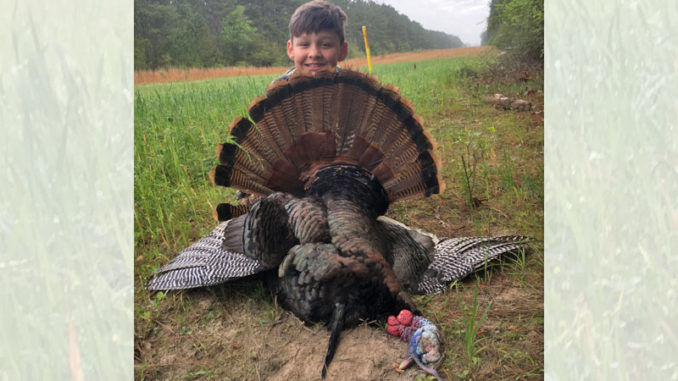Caden Jolie, 10, had a very successful youth turkey hunt in St. Helena Parish.