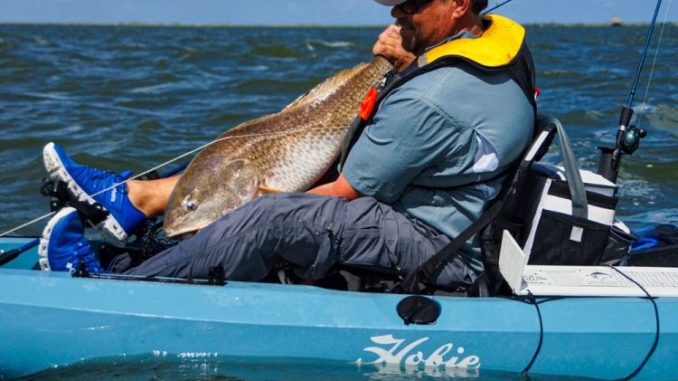 Steve Neece caught this big bull on a Gulp Swimming Mullet