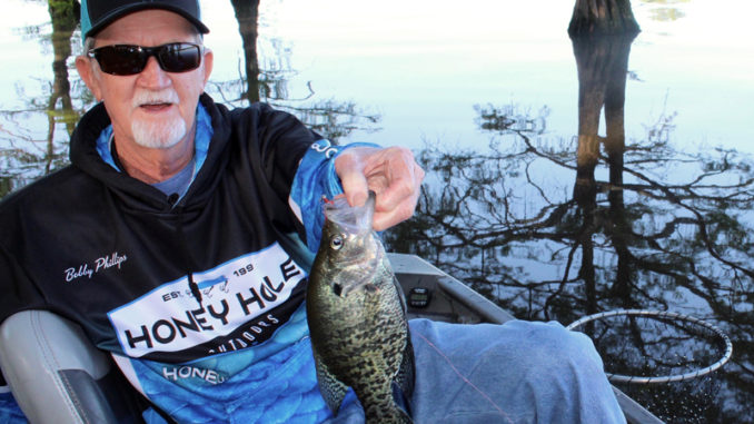 Bobby Phillips with a chunky D’Arbonne Lake crappie.