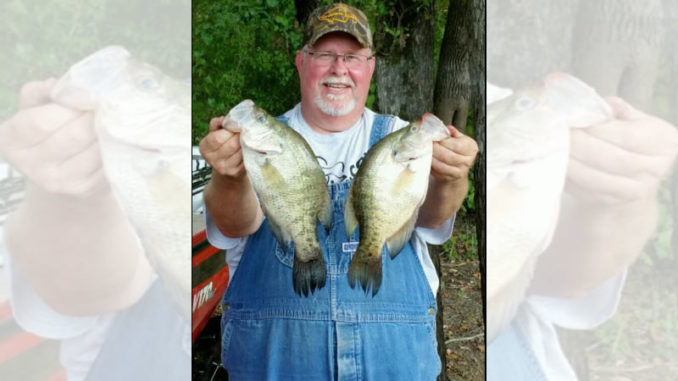 Warren Maxwell with two nice Grand Bayou winter crappie.