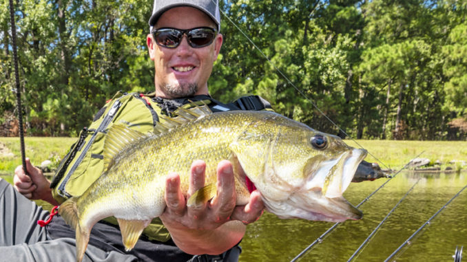 Bassmaster Elite Series pro Keith Combs said a topwater frog is a great all-around lure for shallow wintertime bass.