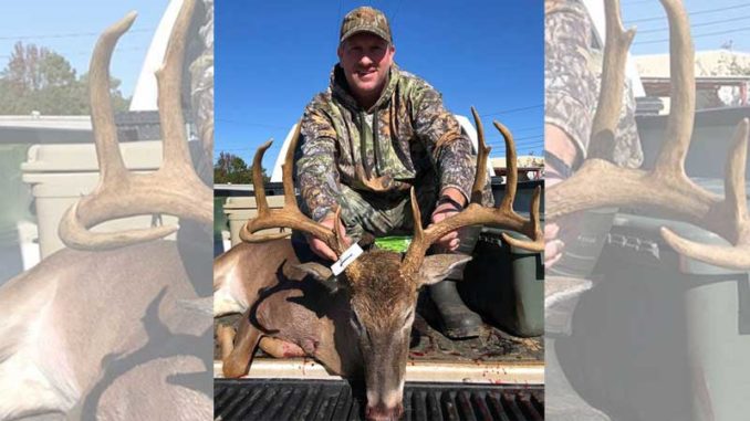Wade Holloway shot this big rut-distracted buck at just 12 paces on Nov. 10 in Claiborne Parish.