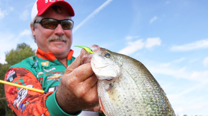 Chunky slabs are suckers for shad shaped jig bodies.