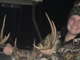 Bethany Gunter shot this big public lands 12-point on the Kisatchie National Forest on Dec. 11. The buck green-scored 156 4/8 inches at the Spotted Dog in Columbia.