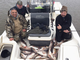 Specks have been somewhat hit or miss, but redfish action so far this winter has been fantastic out of Dularge.