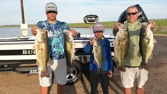 Lane Martin of Paulina and his two sons, Hunter and Jace, caught a whopping 30.59-pound best-five fish stringer on Toledo Bend.
