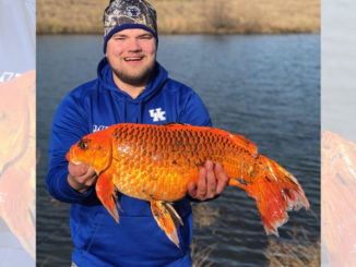 Hunter Anderson shows us the reason we should always carry a fishing rod in our trucks. (Photo courtesy of Hunter Anderson)
