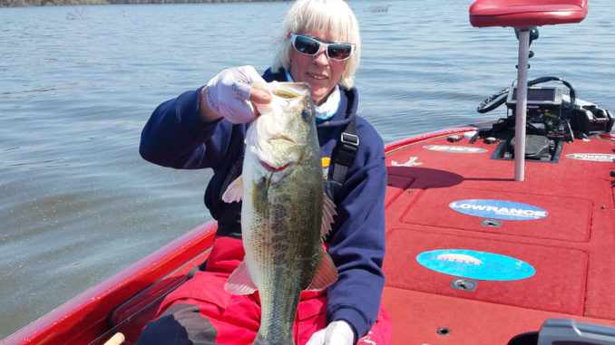 John Dean caught this 61/2-pounder on the next-to-last week of March on a Carolina-rigged Zoom Super Fluke at Toledo Bend.