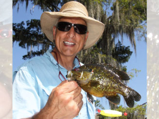 The author with a spillway goggle eye.