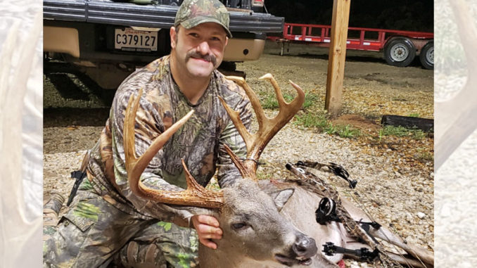 Ryan Lamonte and his 150-inch East Feliciana 12-point buck.