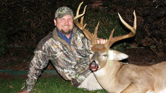 Kenny Slocum and the 10-point Bienville Parish buck he killed on Sunday, Dec. 15.