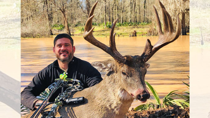 Blake Knoll and his 166-inch Avoyelles Parish buck.