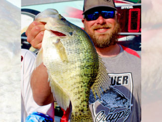 Dan Langston shows off this 3.25 pound crappie.