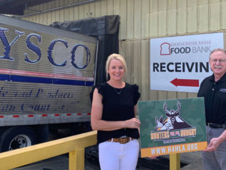 Mike Manning, President at Greater Baton Rouge Food Bank, and Julie Grunewald, Executive Director of Hunters For The Hungry.