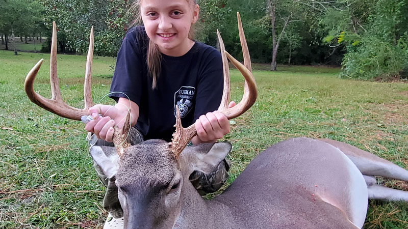 8-point private land buck taken with .300 blackout