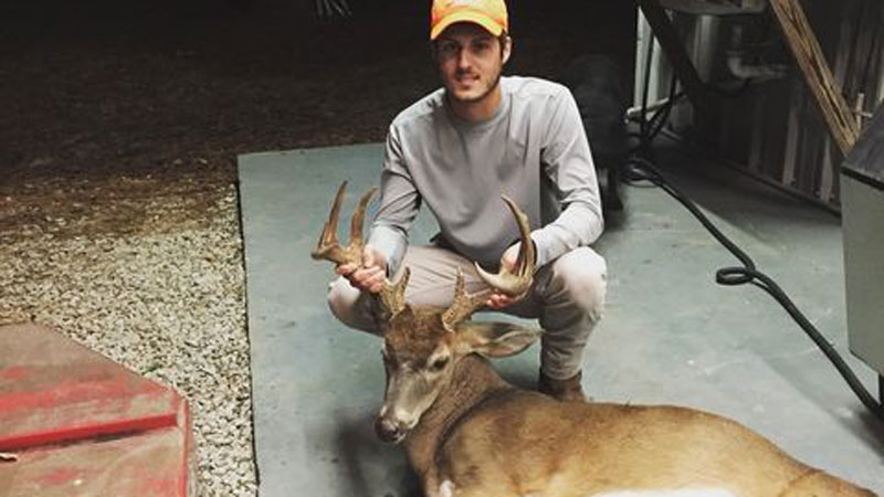 10-point buck taken by Grosse Tete hunter