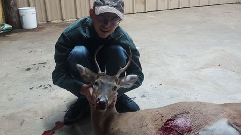 Riley Gaubert's first buck