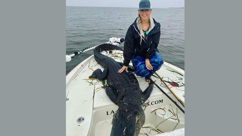 Stephanie's first gator