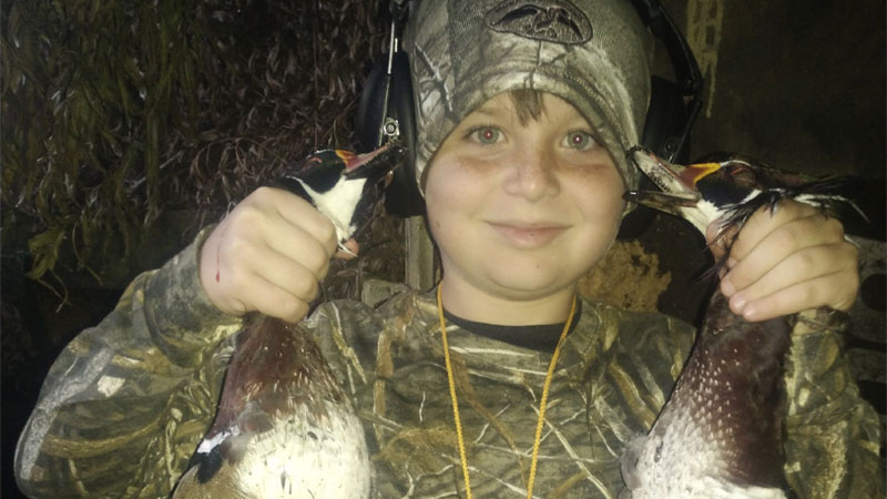 First two wood ducks