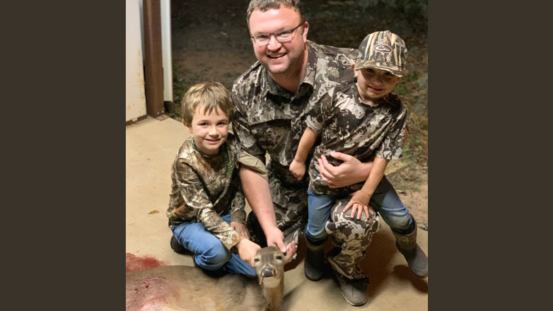 Youth hunter Patrick gets his first buck