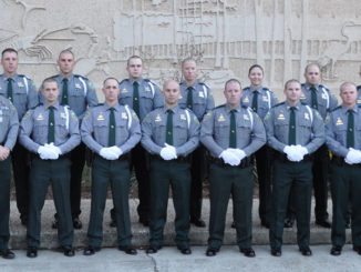 Back row from left to right: (Major Travis Huval, Joshua Segrest, Michael Darbonne, Garrett Kirkland, Shea Schexnaydre, Katie Matthias, Evan Hoek, and Sgt. Justin Lowery). Front row from left to right: (Col. Chad Hebert, Dylan Armentor, Jacob Cramer, Salvador Mangano, Ryan Durand, Jacob Stelly, Dustin Nash, and Capt. Clay Marques)