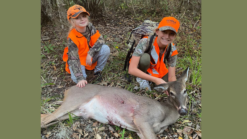 Successful first hunt for youth huntress Audrey