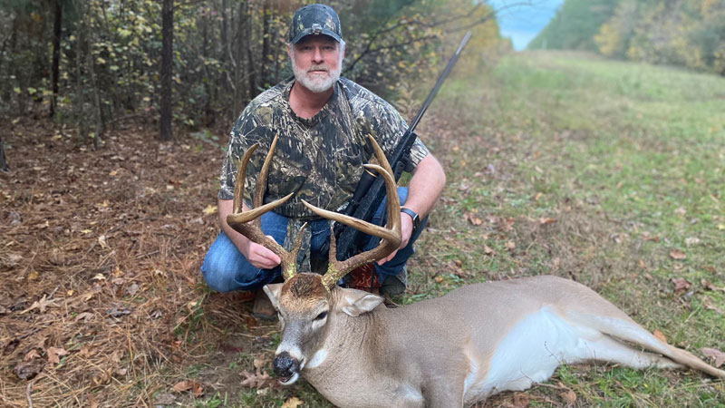 Monroe Roark dropped a monster 9-point buck in Winn Parish on Thanksgiving afternoon, Nov. 26, despite battling COVID and meningitis.