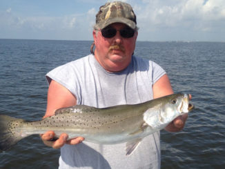 Charlie Shaw has caught his fair share of fish on Sabine Lake. Here he is with a solid summer specimen.