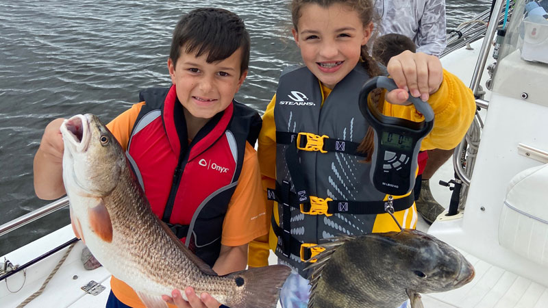 Friends fishing together