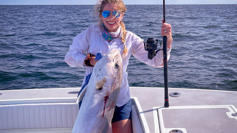 Mallory O'Brien's Port Fourchon amberjack