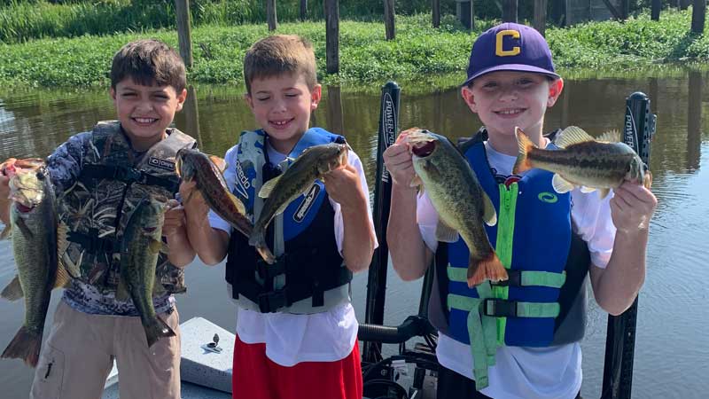 Bass fishing with the buddies
