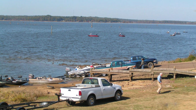 Lake D’Arbonne boat ramps are always busy when the fish are biting.
