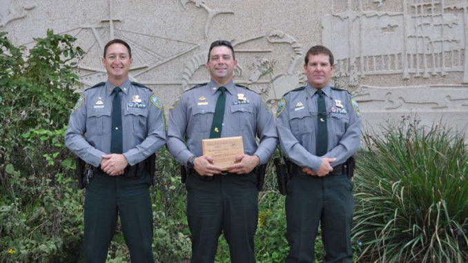 Capt. Trey Mason, Lt. Chad Watts and Major Rick Owens. (Photo courtesy LDWF)