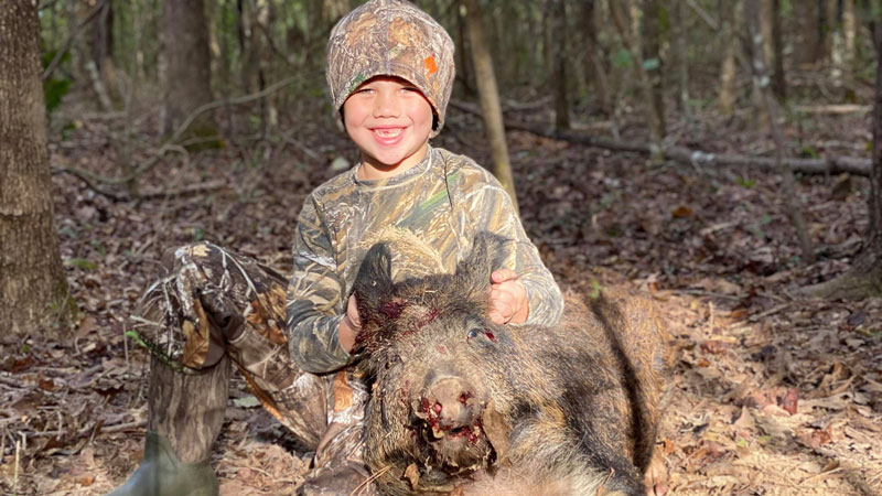 Miguel's first hog