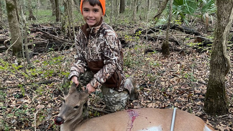 Grayson's first deer