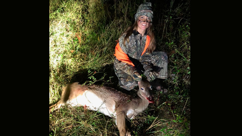 Allie harvested her first deer