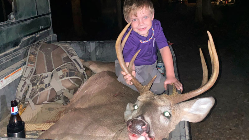 Levi takes his first deer