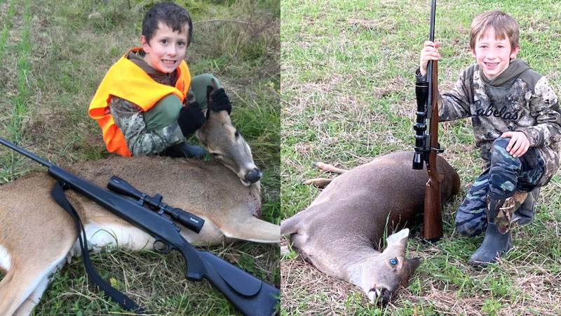 Teddy and Sawyer Briggs both harvest deer