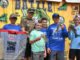 These youngsters, shown with their catch of bass, are among thousands who have enjoyed this annual event over the years.
