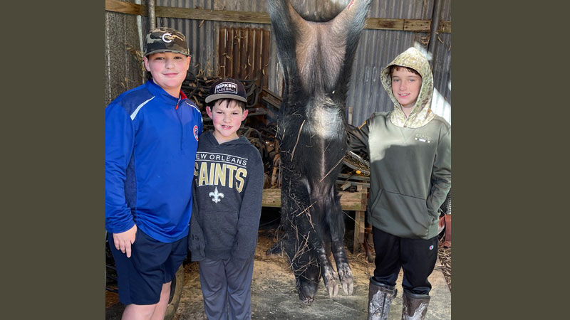 Kason Gautreaux's 100-pound pig