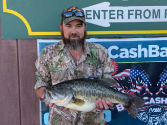Daniel Clark of Singer was fishing Toledo Bend on March 19 when he hooked this 11.18-pound beast in Housen Creek.