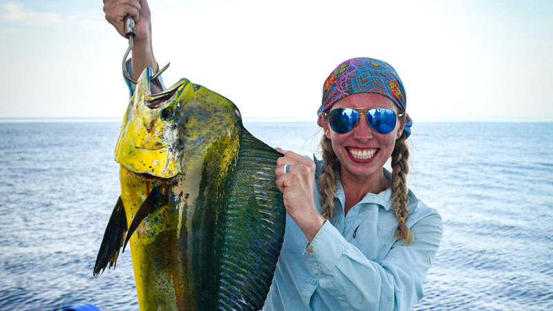 This mahi mahi was caught by Mallory OBrien Talley out of Fourchon, La.