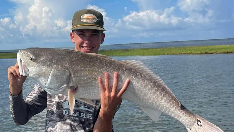 This bull red was caught by Jacob Bell in Lake Borne.