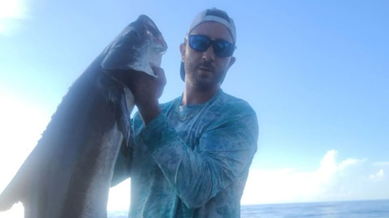 Hazem Tuqan went 20 miles out of Port Fourchon and caught 5 cobia on whole dead pogies free lining.