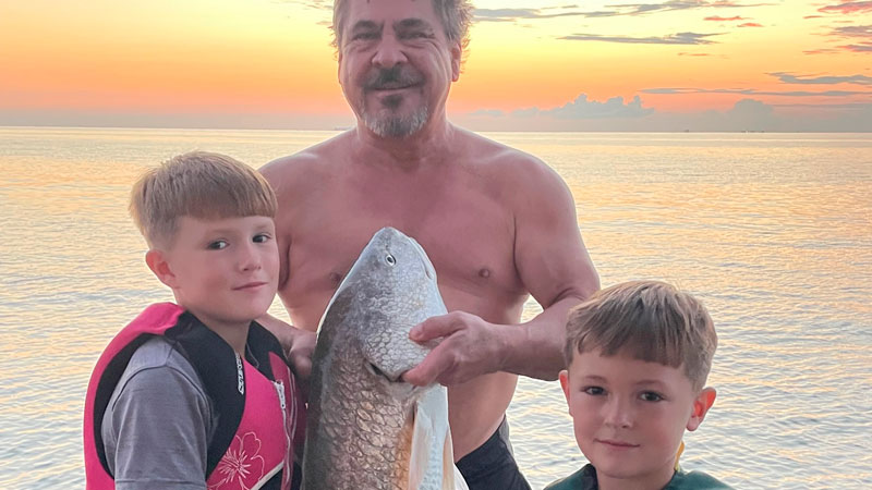 Griffin brothers go fishing