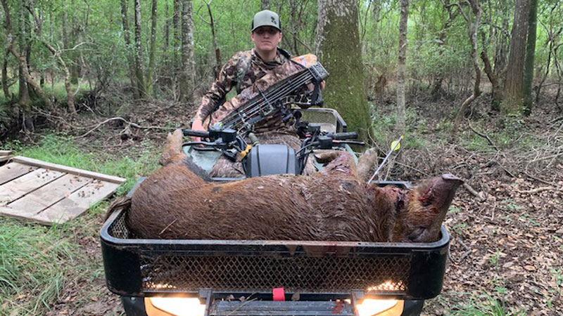 Tanner Landry's first hog